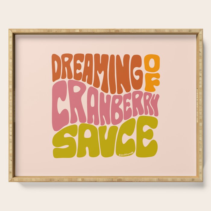 Dreaming of Cranberry Sauce Serving Tray Gallery Image 1