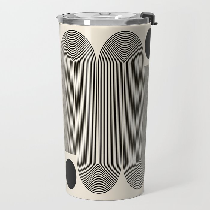 Abstraction_LINE_BLACK_DOT_VISUAL_ART_Minimlism_001A Travel Mug Gallery Image 2