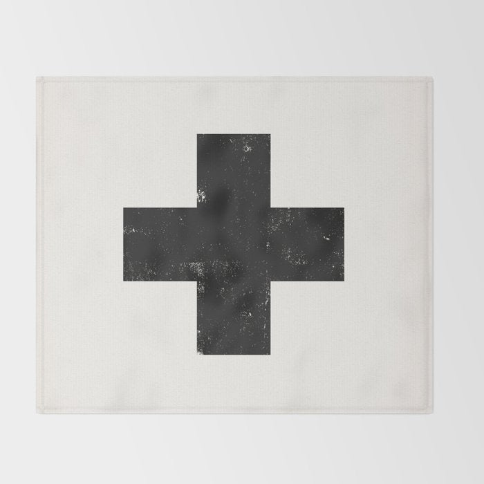 Ski Patrol Sign Throw Blanket Gallery Image 2