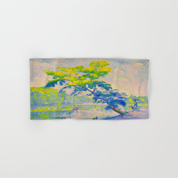 Bending Tree 1905 Henri-Edmond Cross Neo-Impressionism Pointillism Oil Painting Towels Gallery Image 1