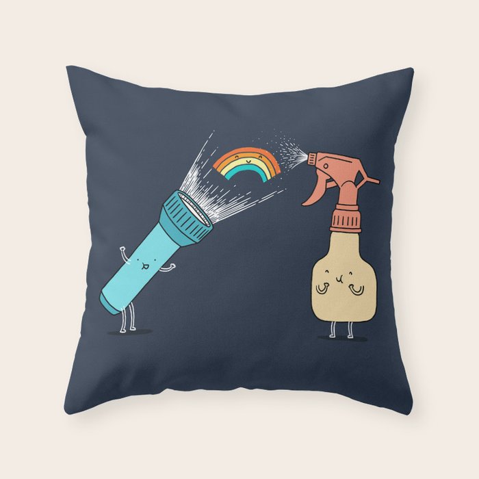 Together we make rainbow Throw Pillow Gallery Image 1