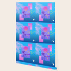 Memphis pattern 80 - 80s / 90s Retro / summer palm tree Wallpaper Gallery Image 2