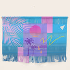 Memphis pattern 80 - 80s / 90s Retro / summer palm tree Wall Hanging Gallery Image 1