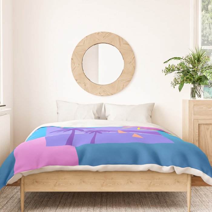 Memphis pattern 80 - 80s / 90s Retro / summer palm tree Duvet Cover Gallery Image 3