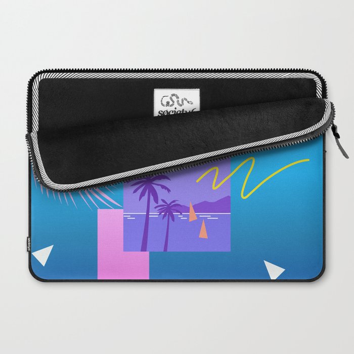 Memphis pattern 80 - 80s / 90s Retro / summer palm tree Laptop Sleeve Gallery Image 2