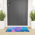 Memphis pattern 80 - 80s / 90s Retro / summer palm tree Welcome Mat Gallery Image 3