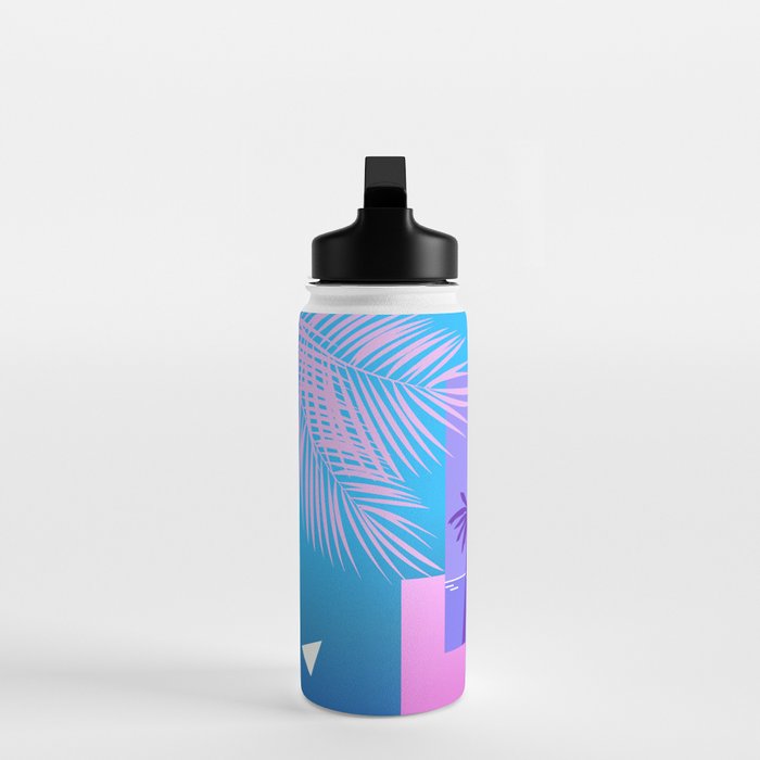 Memphis pattern 80 - 80s / 90s Retro / summer palm tree Water Bottle Gallery Image 3