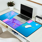 Memphis pattern 80 - 80s / 90s Retro / summer palm tree Desk Mat Gallery Image 2