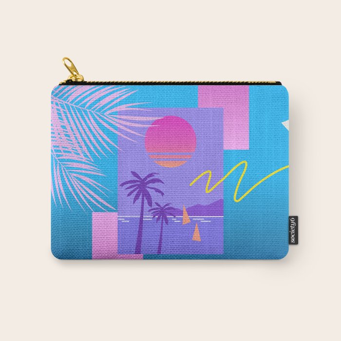 Memphis pattern 80 - 80s / 90s Retro / summer palm tree Carry All Pouch Gallery Image 1