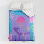 Memphis pattern 80 - 80s / 90s Retro / summer palm tree Duvet Cover Gallery Image 6