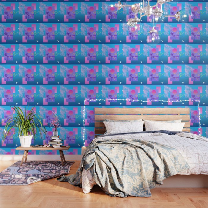 Memphis pattern 80 - 80s / 90s Retro / summer palm tree Wallpaper Gallery Image 3