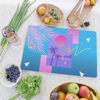 Memphis pattern 80 - 80s / 90s Retro / summer palm tree Cutting Board Gallery Image 2