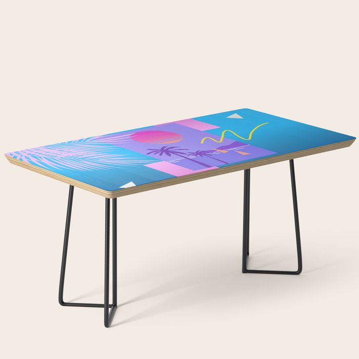 Memphis pattern 80 - 80s / 90s Retro / summer palm tree Coffee Table Gallery Image 1