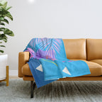 Memphis pattern 80 - 80s / 90s Retro / summer palm tree Throw Blanket Gallery Image 1