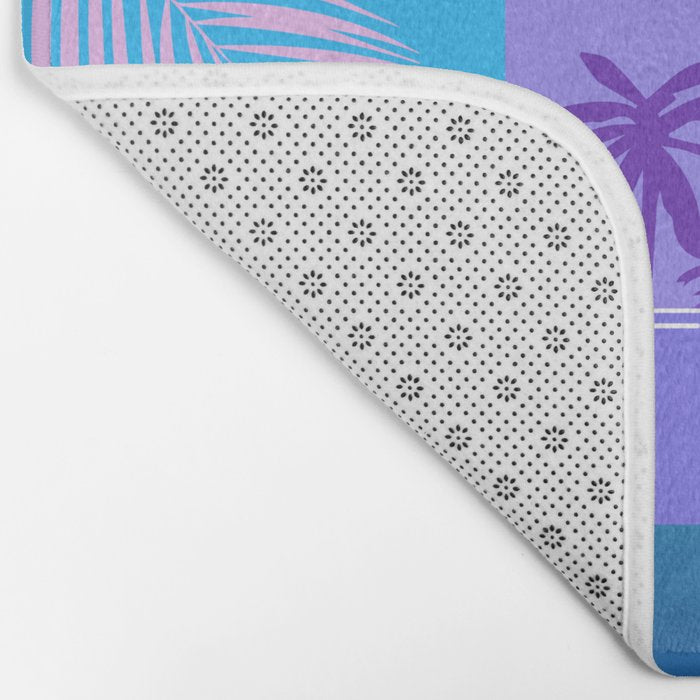 Memphis pattern 80 - 80s / 90s Retro / summer palm tree Bath Mat Gallery Image 2