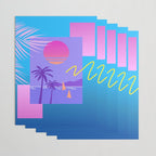 Memphis pattern 80 - 80s / 90s Retro / summer palm tree Wrapping Paper Gallery Image 3
