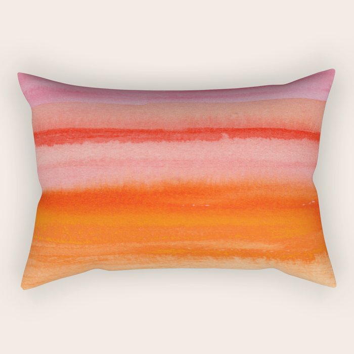 Watercolor Sunset Sky Rectangular Pillow Gallery Image 2