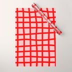 Abstract Plaid red Wrapping Paper Gallery Image 1