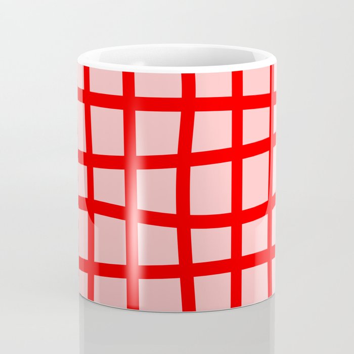 Abstract Plaid red Coffee Mug Gallery Image 4
