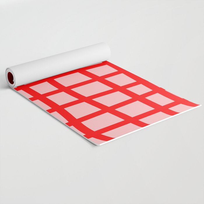 Abstract Plaid red Yoga Mat Gallery Image 2