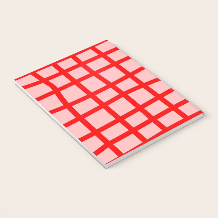 Abstract Plaid red Notebook Gallery Image 3