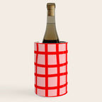 Abstract Plaid red Wine Chiller Gallery Image 2