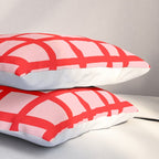 Abstract Plaid red Pillow Sham Gallery Image 3