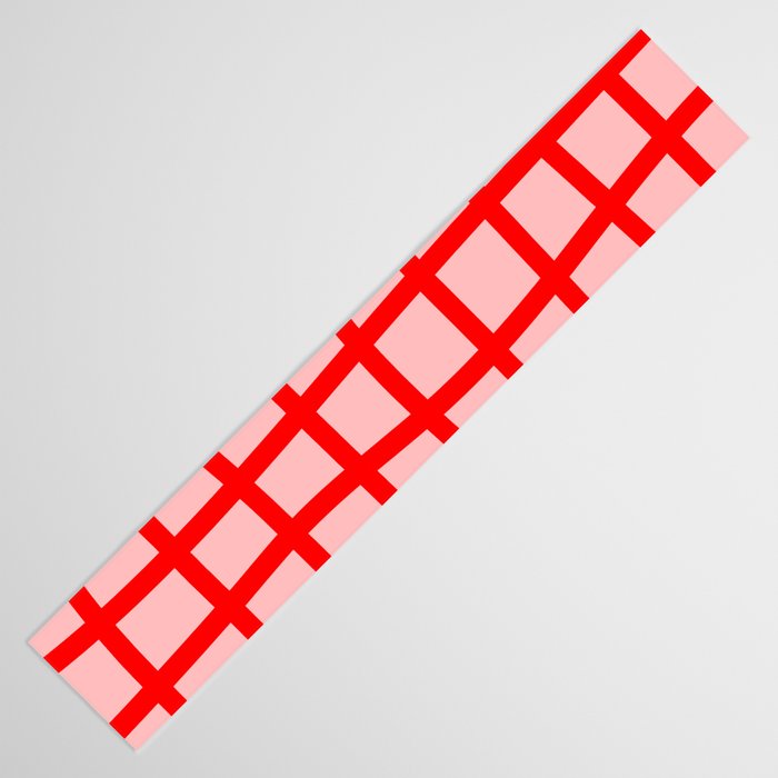Abstract Plaid red Table Runner Gallery Image 3