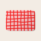 Abstract Plaid red Bath Mat Gallery Image 1