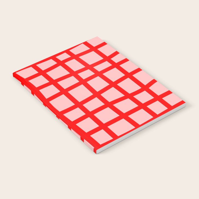 Abstract Plaid red Notebook Gallery Image 2