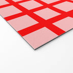 Abstract Plaid red Welcome Mat Gallery Image 2