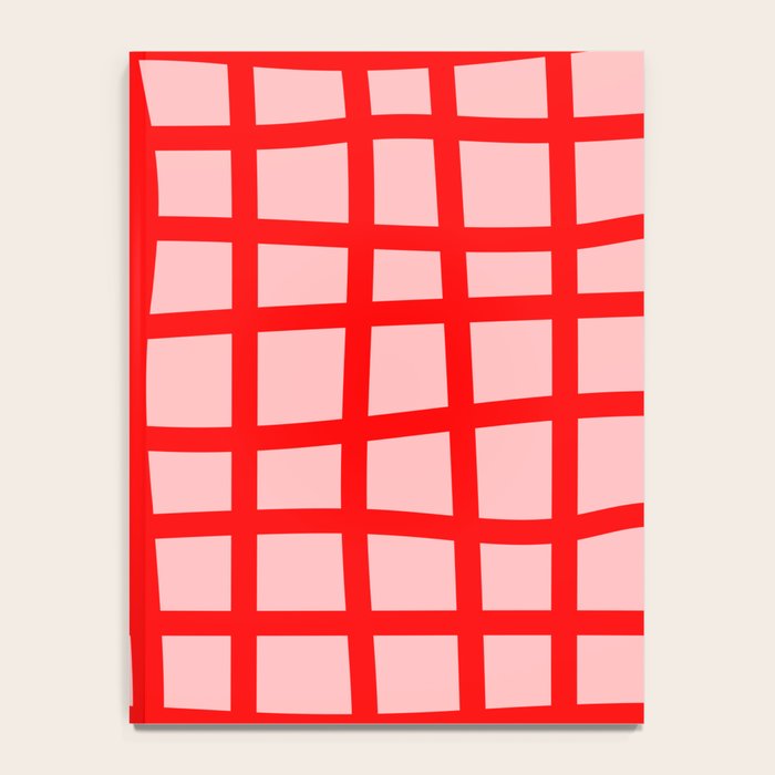 Abstract Plaid red Notebook Gallery Image 4