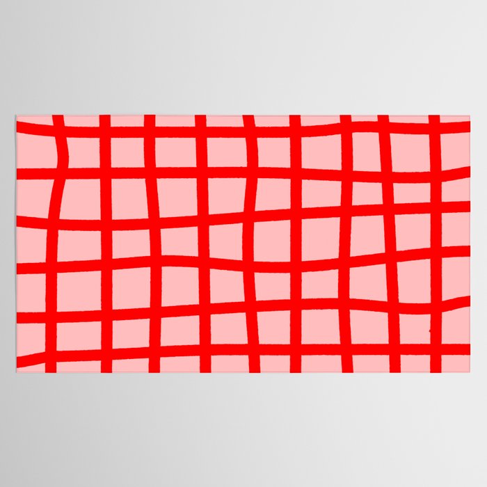 Abstract Plaid red Tablecloth Gallery Image 2