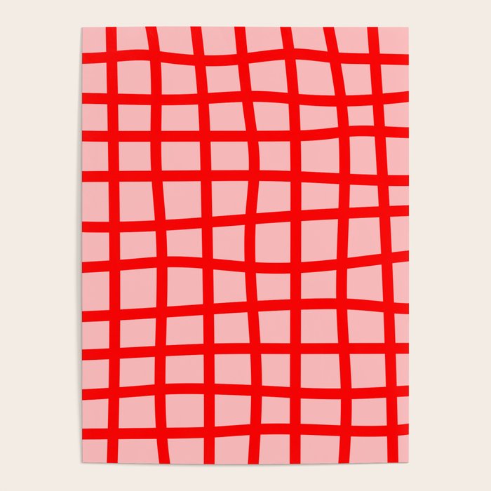 Abstract Plaid red Poster Gallery Image 4