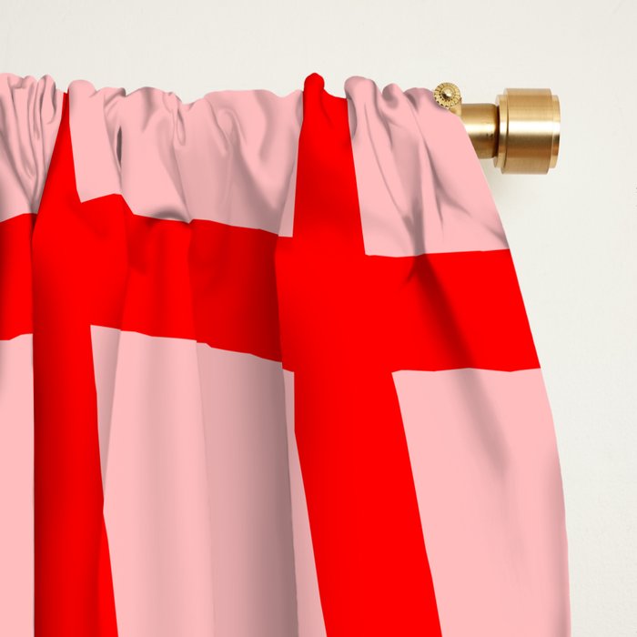 Abstract Plaid red Window Curtain Gallery Image 2