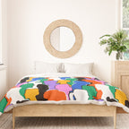 Colorful diverse people crowd art pattern Duvet Cover Gallery Image 3