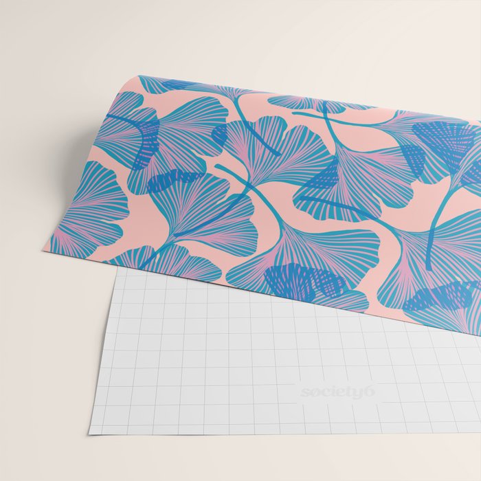 Abstraction_Ginkgo_Pattern_Minimalism_002 Wrapping Paper Gallery Image 2