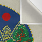 Five peaks of the sun and moon : Kingâs painting (Minhwa-Korean folk art) Wall Tapestry Gallery Image 3