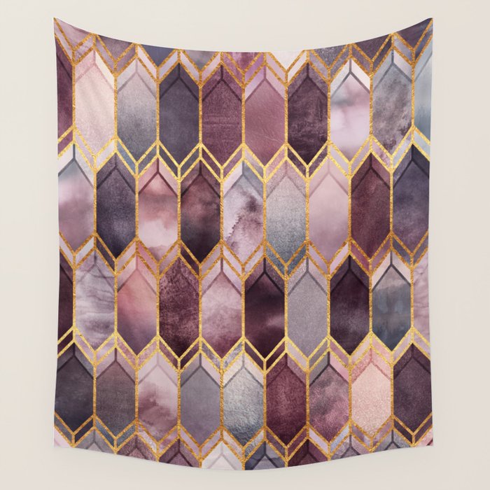 Dreamy Stained Glass 1 Wall Tapestry Gallery Image 4