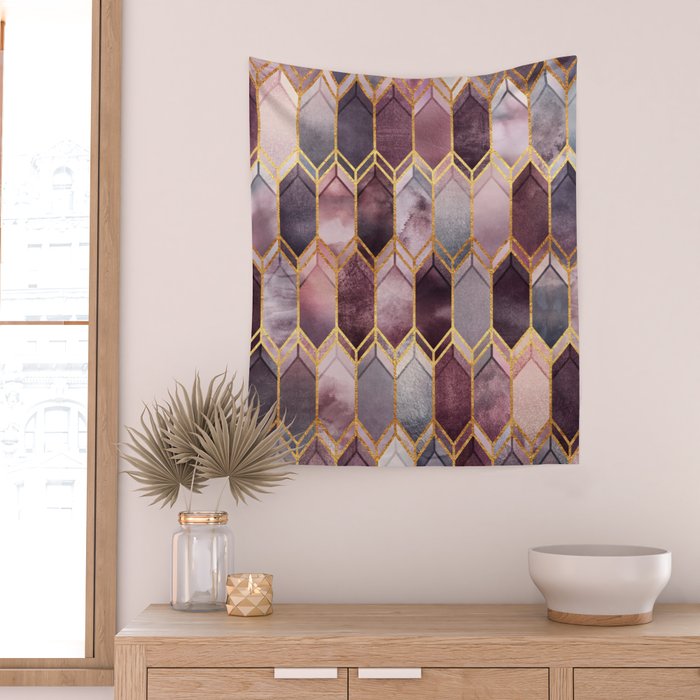 Dreamy Stained Glass 1 Wall Tapestry Gallery Image 2