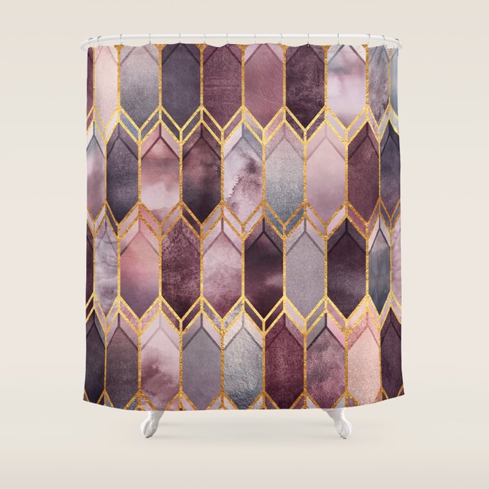 Dreamy Stained Glass 1 Shower Curtain Gallery Image 1