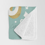 Slay the Day - Mint & Gold Palette Throw Blanket Gallery Image 3