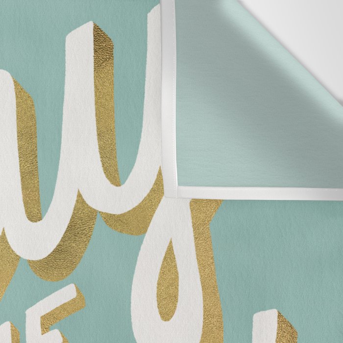 Slay the Day - Mint & Gold Palette Wall Tapestry Gallery Image 3