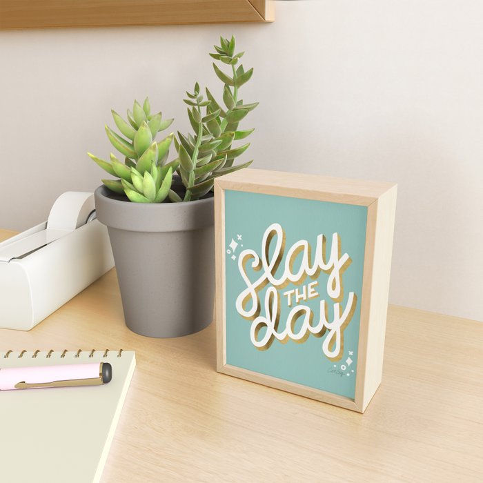 Slay the Day - Mint & Gold Palette Mini Art Print Gallery Image 2