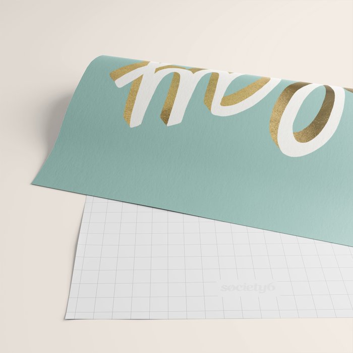 Slay the Day - Mint & Gold Palette Wrapping Paper Gallery Image 2