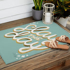 Slay the Day - Mint & Gold Palette Outdoor Rug Gallery Image 2