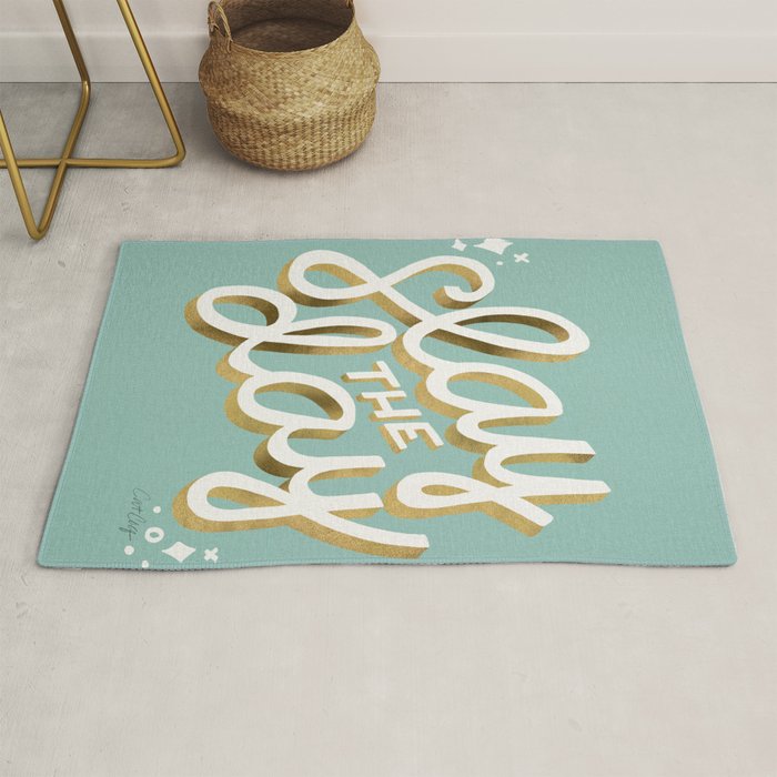Slay the Day - Mint & Gold Palette Rug Gallery Image 1
