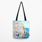 Italy Cinque Terre watercolor painting Tote Bag Gallery Image 2
