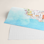 Italy Cinque Terre watercolor painting Wrapping Paper Gallery Image 2