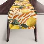 Bold Lemon Citrus Pattern Table Runner Gallery Image 1